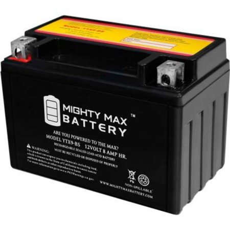 ECOM GROUP INC Mighty Max Battery YTX9 12V 8AH / 135CCA Battery YTX9-BS